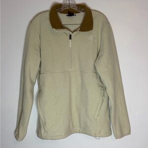 The North Face Cream and Tan Fleece Jacket